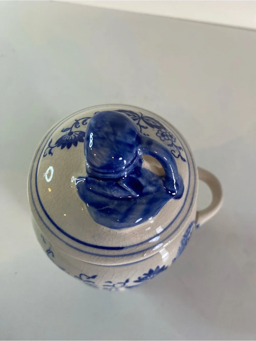 Arnart “Blue Onion” Instant Coffee Jar  7.5” Height